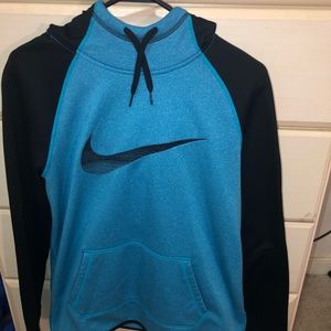 Blue and black nike hoodie